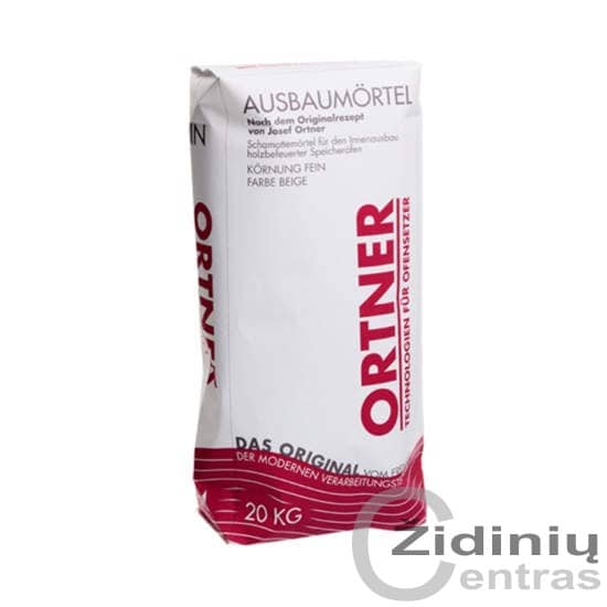 Ortner keramikinis mišinys krosnių vidinėms ir išorinėms konstrukcijoms 20kg. 1mm