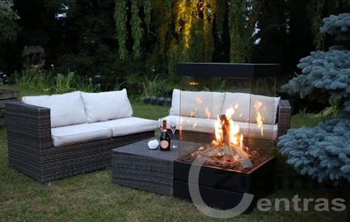M-design Cube True Vision 600 — dujinis lauko židinys
